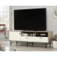 Avon Leather Handled Tv Stand Credenza